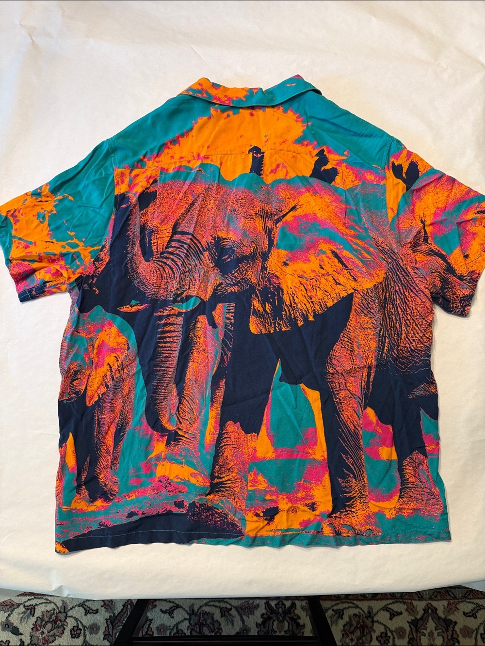 National Geographic Colorful Abstract Graphic Tee in Teal, Orange & Pink - Picture 2 of 5